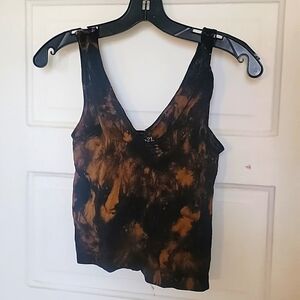 Tye dye ribbed tank top